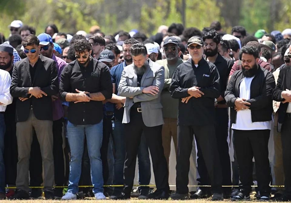 Mourners attending a prayer service held for the shooting victims on May 21, 2026. Denis Poroy for CA Post