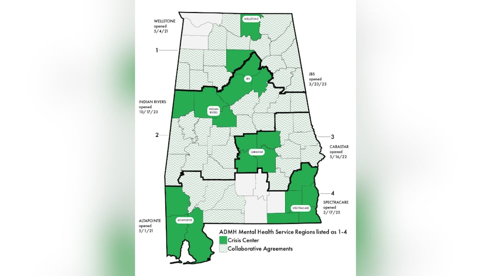 Alabama Crisis System of Care: Crisis Centers