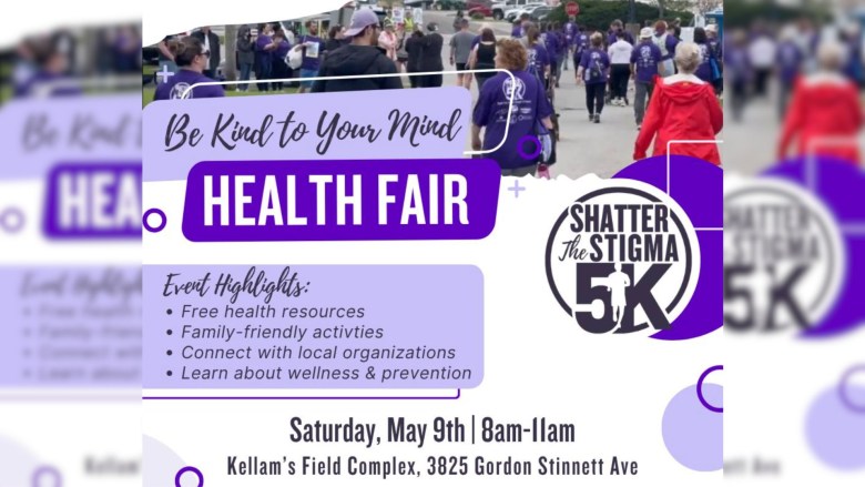 flyer for the be kind to your mind health fair