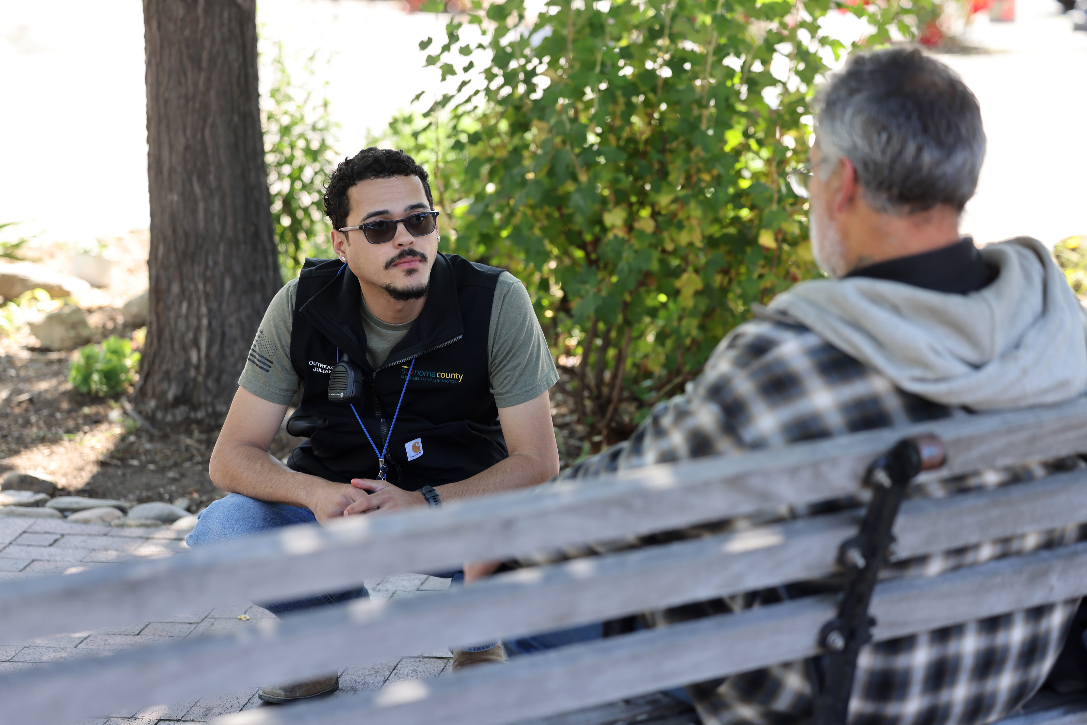Julian Sanchez, a senior client support specialist with Sonoma County,...