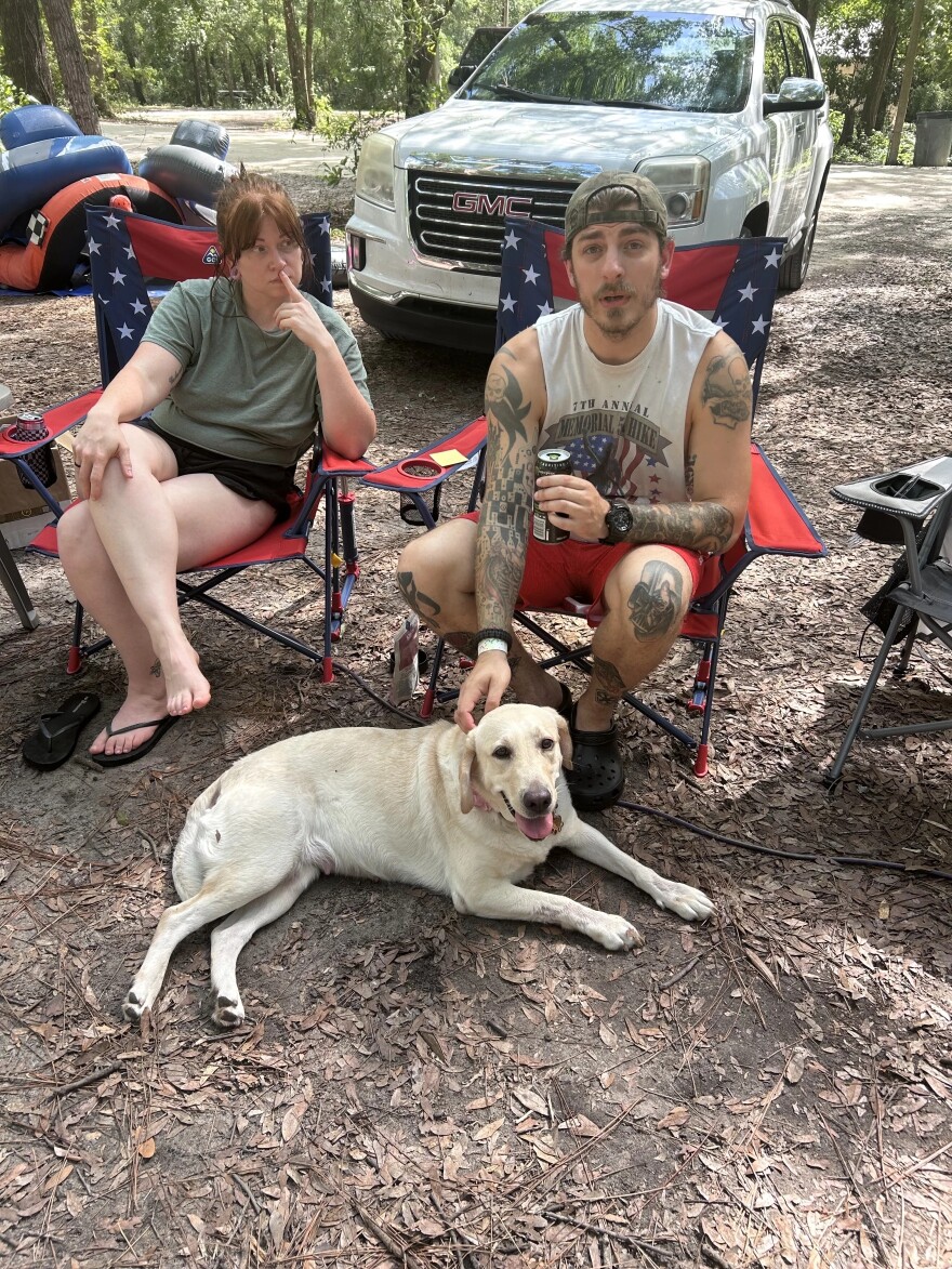 Veteran Nick Bonanno and Becky enjoy the outdoors on a Florida4Warriors camping trip.