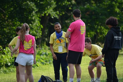 Campers participate in activities at Camp Erin Philadelphia, a grief program for youth who have experienced the death of a significant person in their lives. Camp Erin is hosted by Eluna, a grantee of The Cigna Group Foundation. Campers participate in activities at Camp Erin Philadelphia, a grief program for youth who have experienced the death of a significant person in their lives. Camp Erin is hosted by Eluna, a grantee of The Cigna Group Foundation.