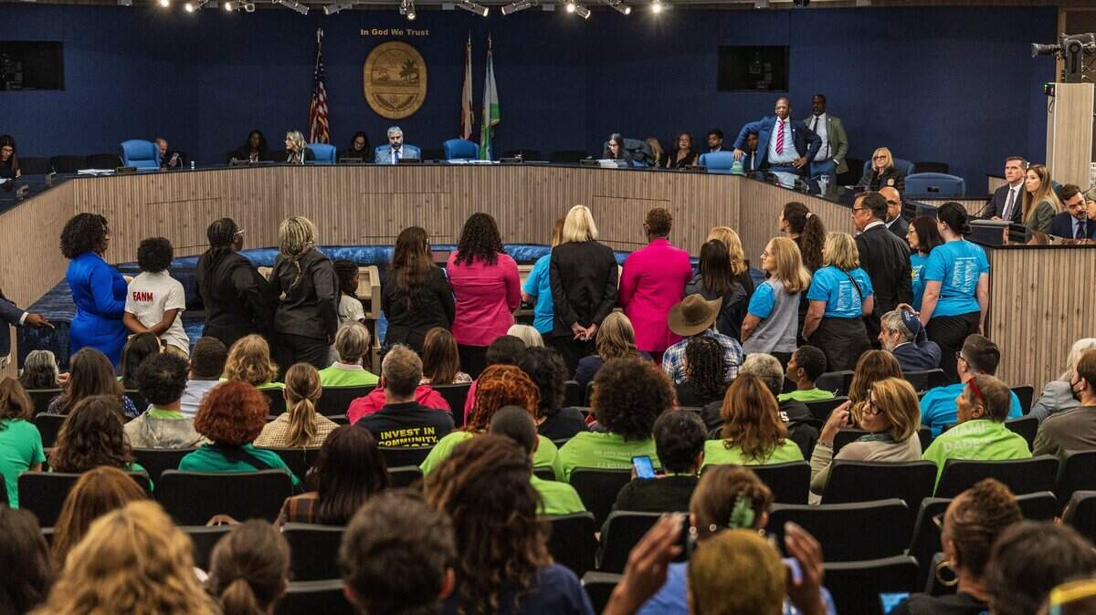 A group of residents took turn to speak after Mayor Daniella Levine Cava presented her $12.9 billion spending proposal, during the final budget meeting at the County Commission Chambers, on Thursday September 18, 2025.