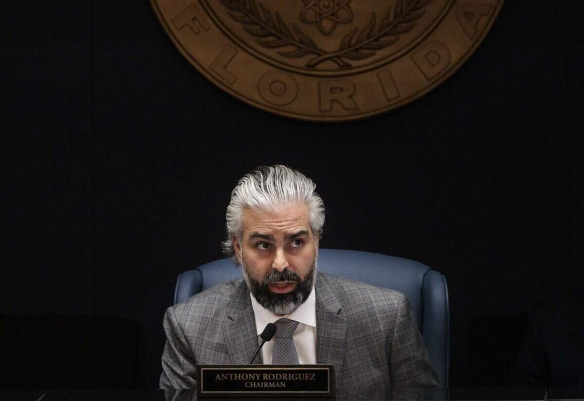 Chairman Anthony Rodriguez speaks during a county commission meeting on Tuesday, June 16, 2026, at the Stephen P Clark Government Center in downtown Miami, Fla. On the agenda is a vote to open Miami Center for Mental Health and Recovery, a treatment facility designed for people with mental illness facing minor criminal charges.