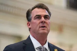 Gov. Kevin Stitt delivers his final State of the State Address on Feb. 2 at the state Capitol in Oklahoma City. (Photo by Kyle Phillips/For Oklahoma Voice)