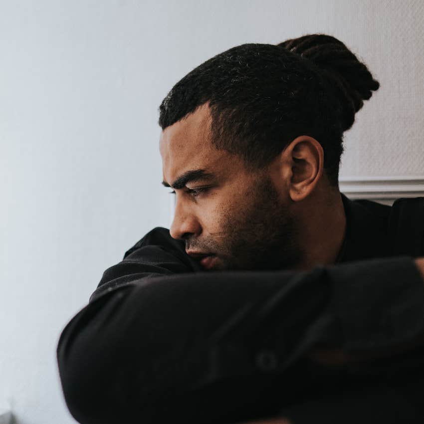 lonely man struggling with his mental health